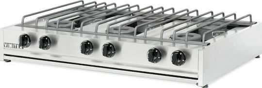 Vimitex 206-S Εστία Υγραερίου Εξαπλή 42kW 120x70x25cm