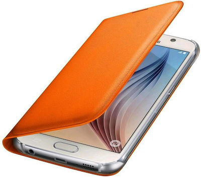 Samsung Synthetic Leather Book Orange (Galaxy S6)