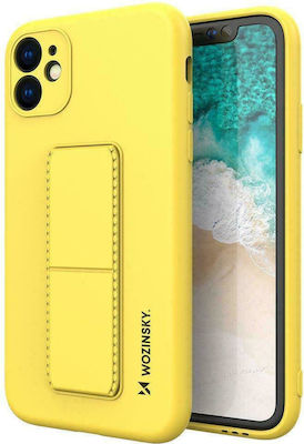 Wozinsky Kickstand Flexible Silicone Back Cover Yellow (Galaxy A22 5G)