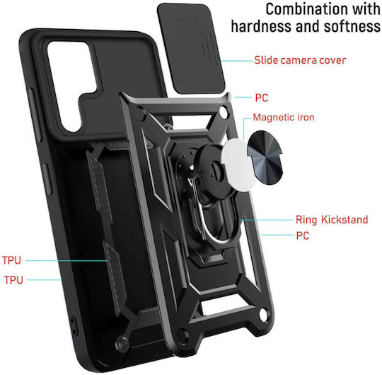 Bodycell Armor Slide Back Cover Plastic Red (Galaxy A52 / A52s)