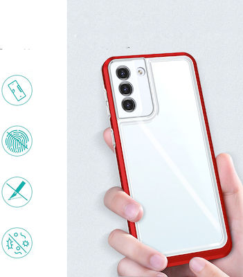 Hurtel Clear 3in1 Silicone Back Cover Red (Galaxy S21+ 5G)