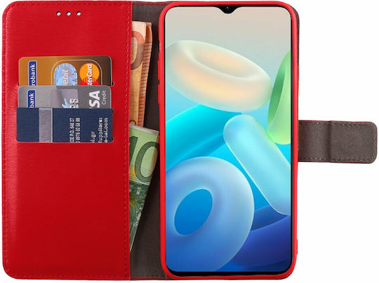 Volte-Tel Allure Magnet Wallet Piele artificială Roșu (Vivo Y33s 5G)