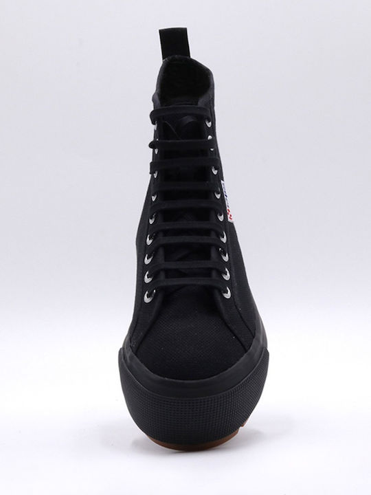 Γυναικεία Flatforms Μποτάκια Μαύρα