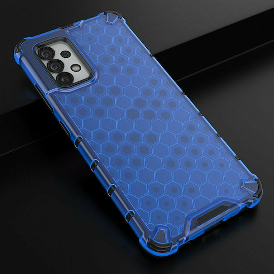 Hurtel Honeycomb Back Cover Silicon Albastru (Galaxy A03s)