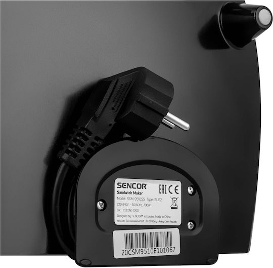 Sencor Τοστιέρα με Αποσπώμενες Πλάκες για 2 Τοστ 700W Μαύρη
