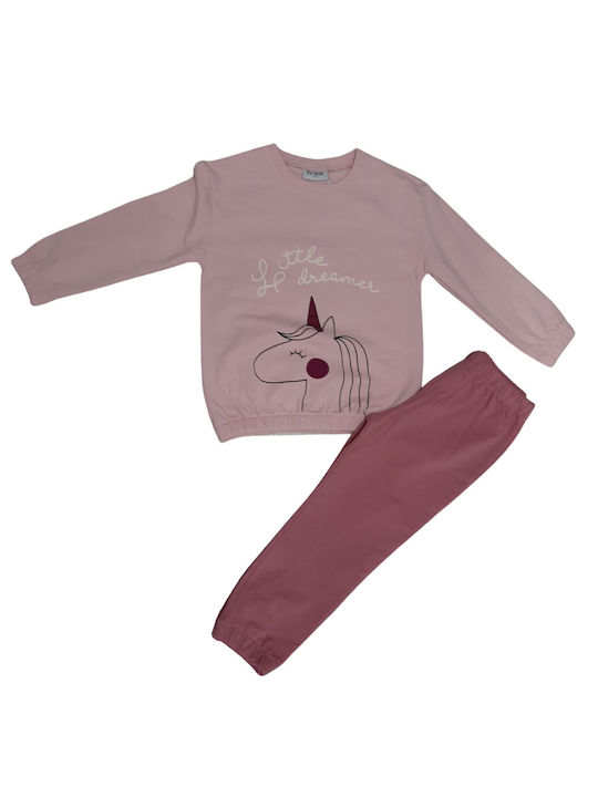 Trax Kids Sweatpants Set Pink 2pcs