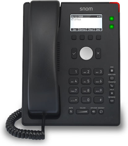 Snom D120 Wired IP Phone with 2 Lines Black