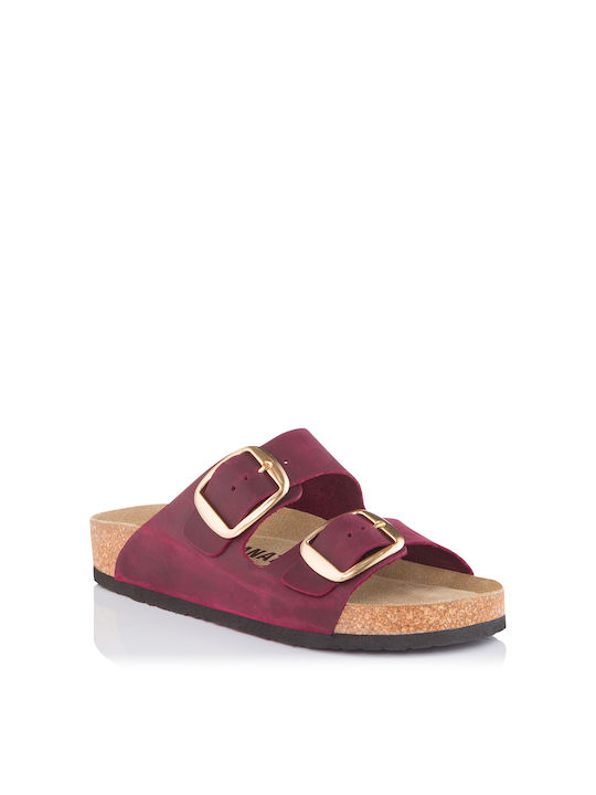 Vesna Women's Flat Sandals Anatomic in Burgundy Color