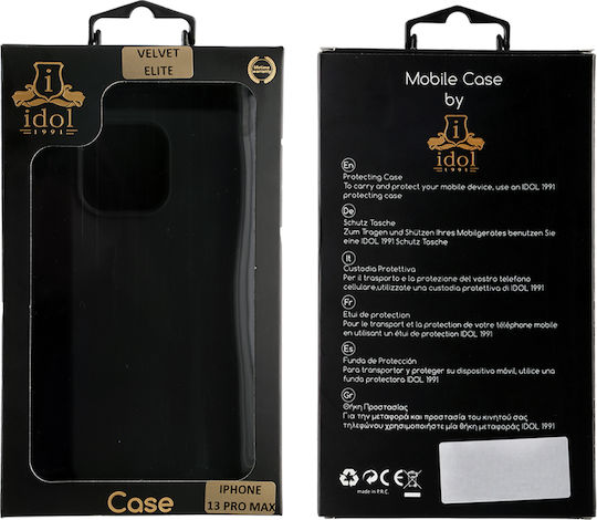 Idol 1991 Velvet Elite 4 Side Camera Guard Back Cover Σιλικόνης Μαύρο (iPhone 13 Pro Max)