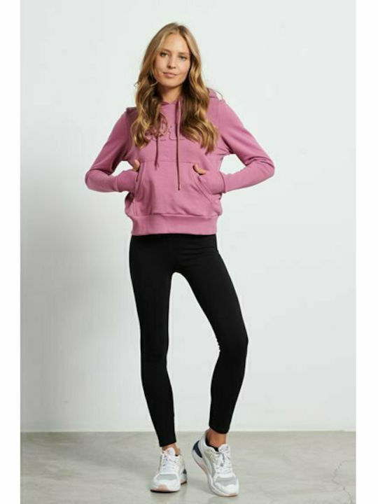 1222-900725 Women's Sweatshirt Hooded Pink 1222-900725-00388