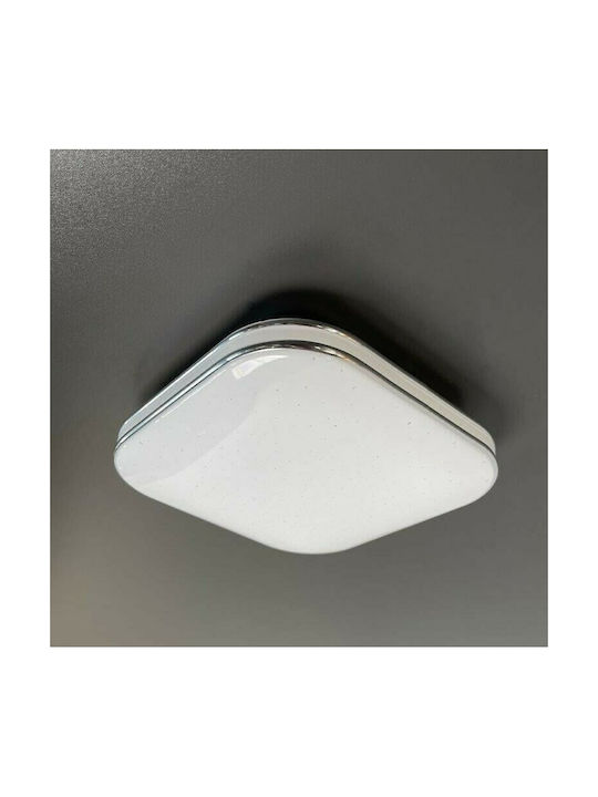 Fischer Honsel Porto Κλασική Μεταλλική Πλαφονιέρα Οροφής με Ενσωματωμένο LED σε Λευκό χρώμα 17cm