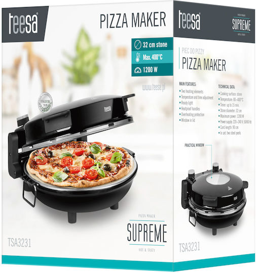 Teesa Pizzabäcker 1200W Schwarzer