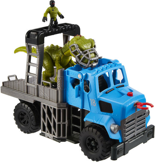 Action Figure Imaginext Break Out Dino Thrashing Dinosaur Escape Truck Jurassic World Dinosaur for 3+ Years