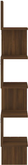 Eckregal Wand Brown Oak 20x20x127.5cm