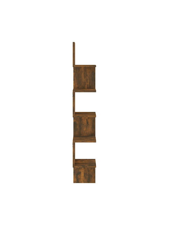 Raft colțar Perete Stejar afumat 20x20x127.5cm