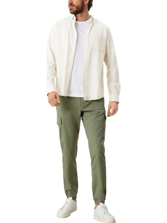 Langärmlig Baumwolle Hemd Beige