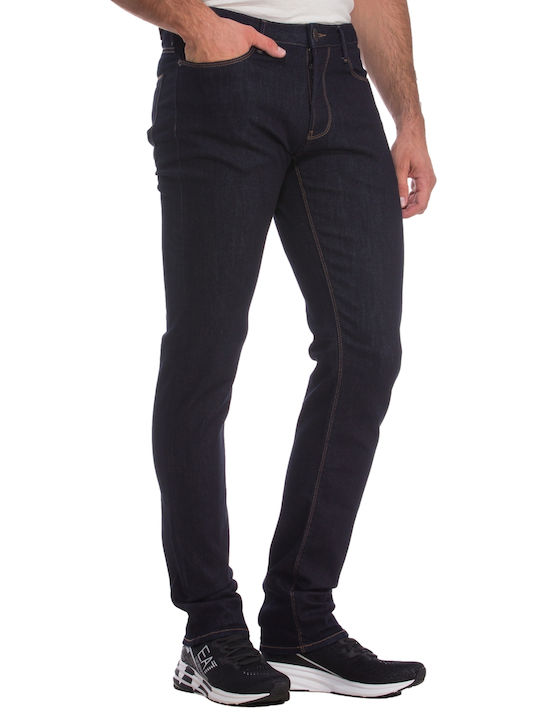 Pantaloni Jeans pentru Bărbați Elastic cu Croială Slim Albastru marin