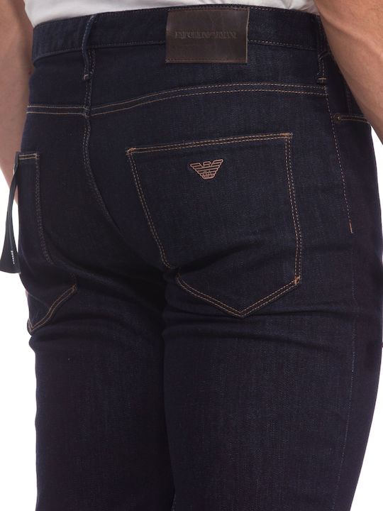 Pantaloni Jeans pentru Bărbați Elastic cu Croială Slim Albastru marin