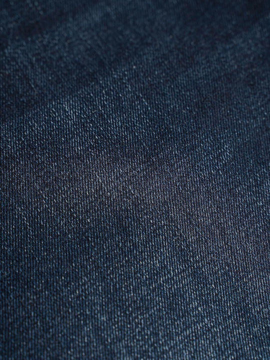 Simon Herren Jeanshose Elastisch mit Slim Passform Marineblau