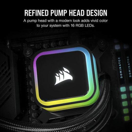 Corsair iCUE H100i RGB Elite CPU Water Cooling Dual Fan 120mm for Socket AM4/AM5/1700/1200/115x