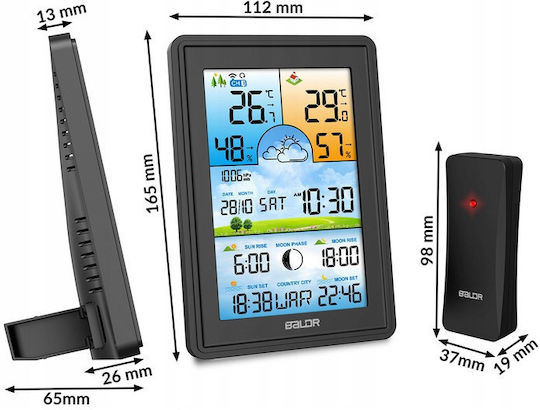 Baldr BD-906 Wireless Digital Weather Station Tabletop Black