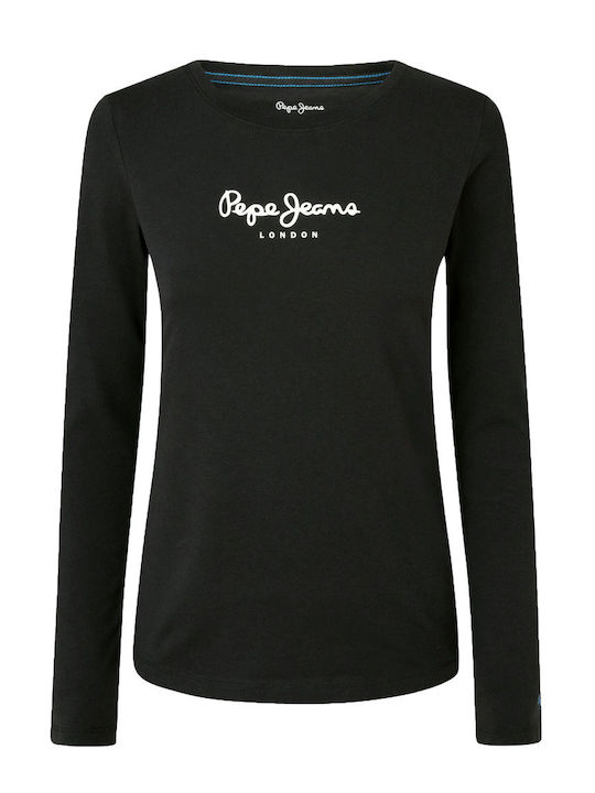 New Virginia Women's Blouse Cotton Long Sleeve Black