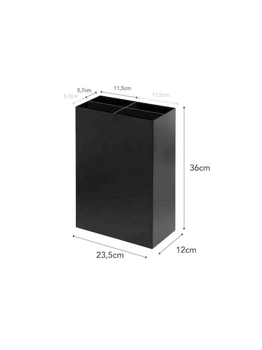 Yamazaki Regenschirmständer Metallisch Smart Wide Black 23.5x12x36cm 1Stück