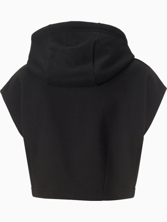 Dare To Women's Athletic Crop Top Sleeveless Black
