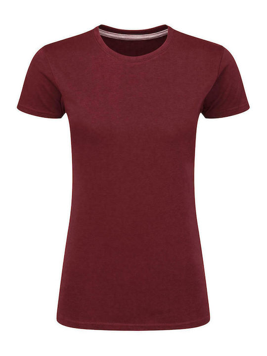 SG Tagless Women's Short Sleeve Promotional T-Shirt Burgundy