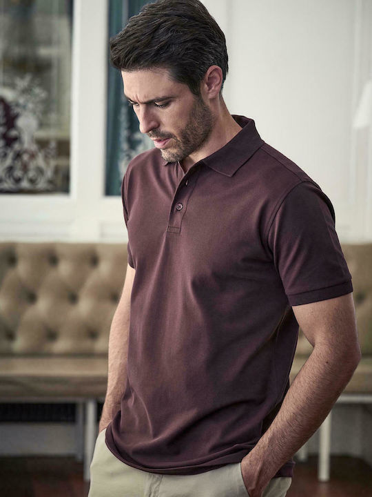 Tee Jays Luxury Men's Short Sleeve Promotional Blouse Wine