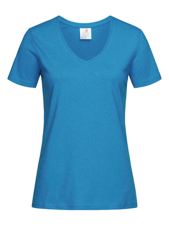 Stedman Classic-T Women's Short Sleeve Promotional T-Shirt Ocean Blue