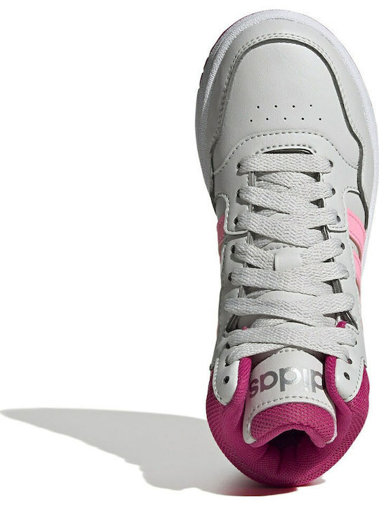 Hoops 3.0 Παιδικά Sneakers High Grey One / Beam Pink / Team Real Magenta