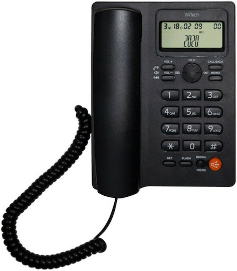 Witech WT2010 Office Corded Phone Black