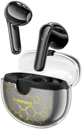 Borofone BW15 In-ear Bluetooth Handsfree Ακουστικά με Θήκη Φόρτισης Μαύρα