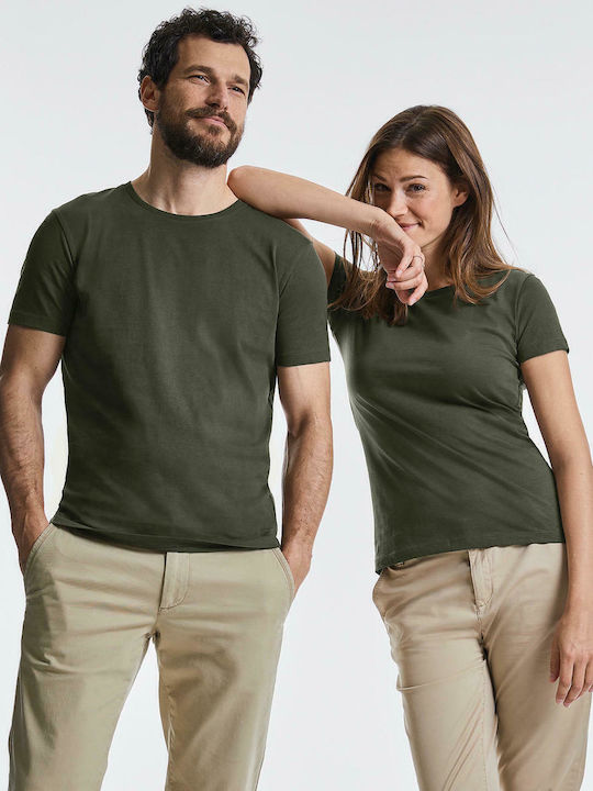 Russell Europe Pure Organic Γυναικείο Διαφημιστικό T-shirt Κοντομάνικο σε Χρώμα