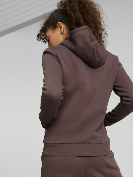 Ess+ Women's Sweatshirt Hooded Brown