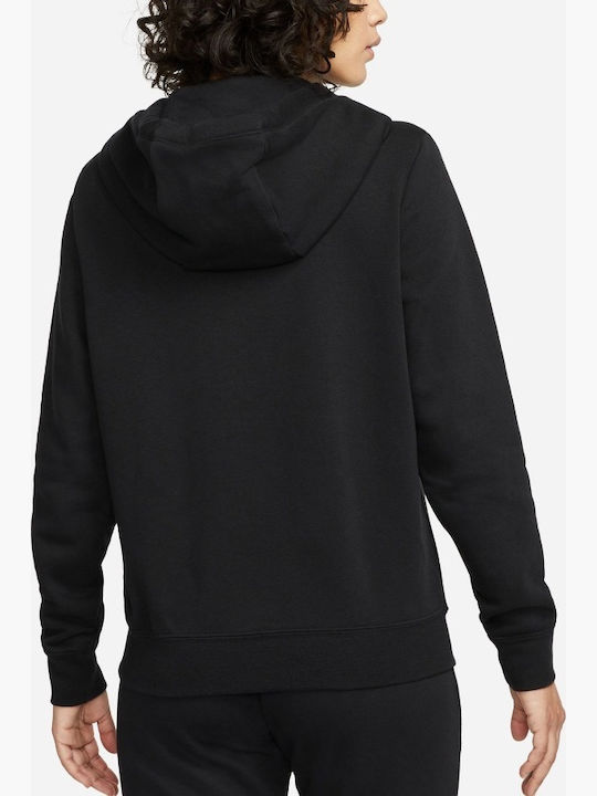 Women's Sweatshirt Jacket Hooded Black