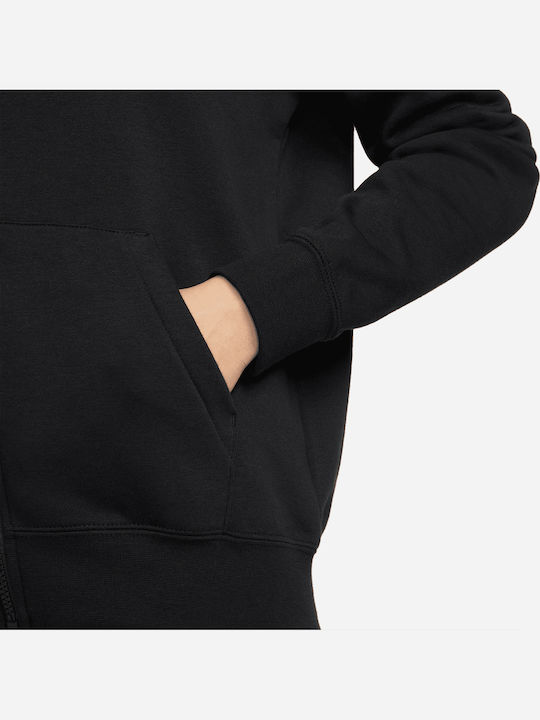 Women's Sweatshirt Jacket Hooded Black