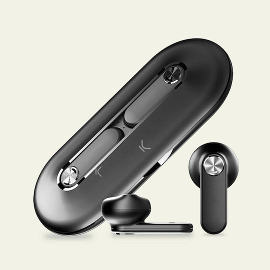 Ksix Leaf Ohrstöpsel Bluetooth-Freisprecheinrichtung Kopfhörer mit Ladeetui Schwarz