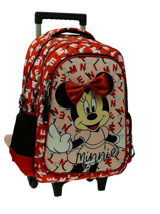 Gim Minnie Best Life School Bag Trolley Elementary, Elementary Fuchsia with Water Bottle Holder 27Liters