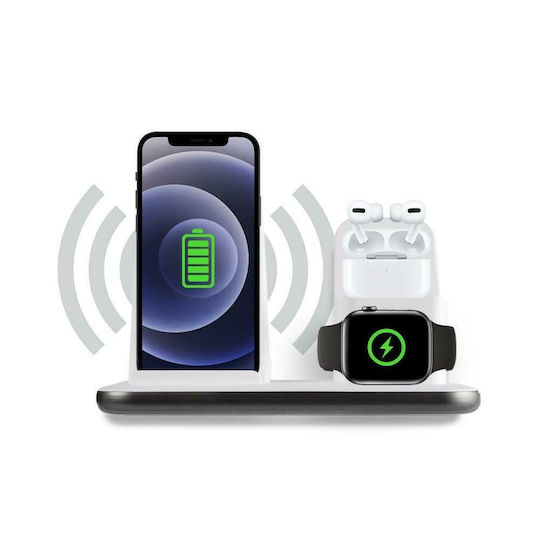 Xtorm с USB-C порт и кабел USB-C 20W Бял (3-in-1 Wireless Charging Base)