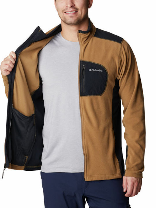 Ανδρική Ζακέτα Fleece Καφέ