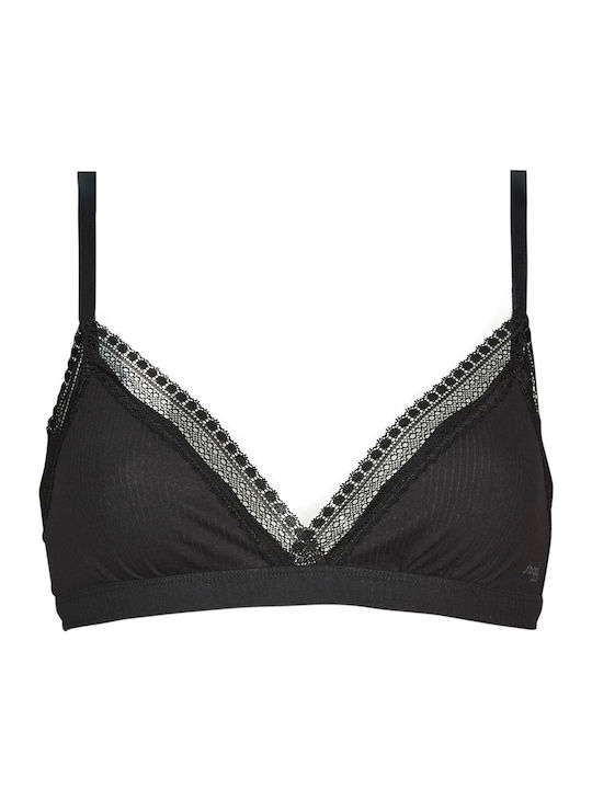Sloggi Go Ribbed Women's Bralette Bra Black