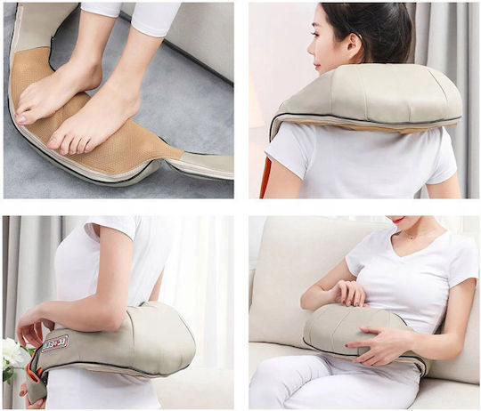SPM SPM HT-P001 Μπάλα Μασάζ Shiatsu για τον Αυχένα με Λειτουργία Θέρμανσης Μπεζ