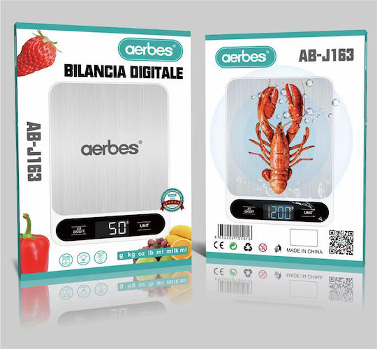 Aerbes Aerbes Digitale Küchenwaage bis 10kg Grau