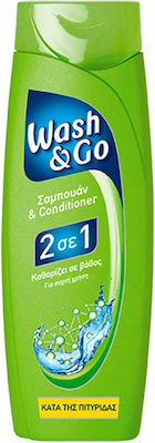 Wash & Go 2in1 Conditioner AntiDandruff Șampoane împotriva Pielii Uscate pentru Toate Tipurile Păr 1x200ml