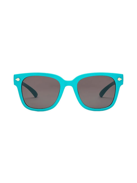 Volcom Freestyle Sunglasses with Gloss Aqua / Gray Plastic Frame and Black Lens VE02100701