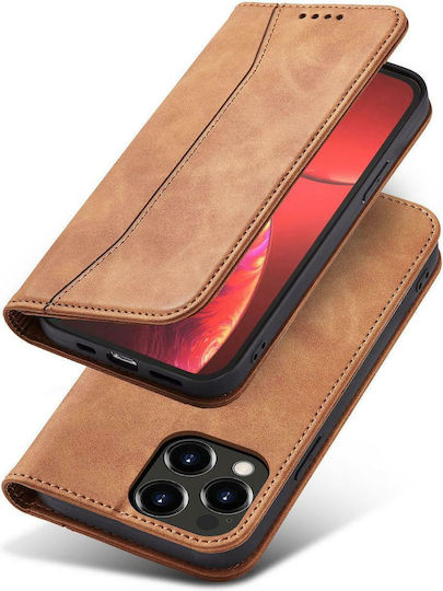 Hurtel Magnet Fancy Wallet Synthetic Leather Brown (iPhone 13 Pro Max)