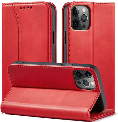 Hurtel Magnet Fancy Wallet Δερματίνης Κόκκινο (iPhone 12 Pro Max)