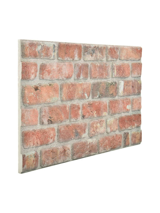 3D Wall Panels Foam with Glue Red 100x50x2cm 10 Pieces
